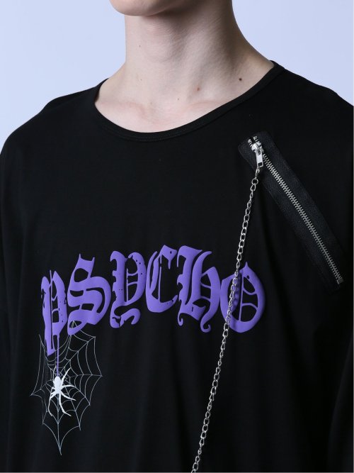 SD×PSYCHONATION チェーン付き スパイダー クルー半袖Tシャツ