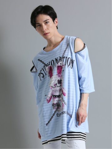 SD×PSYCHONATION 半袖BIGＴシャツ+タンク アンサンブル