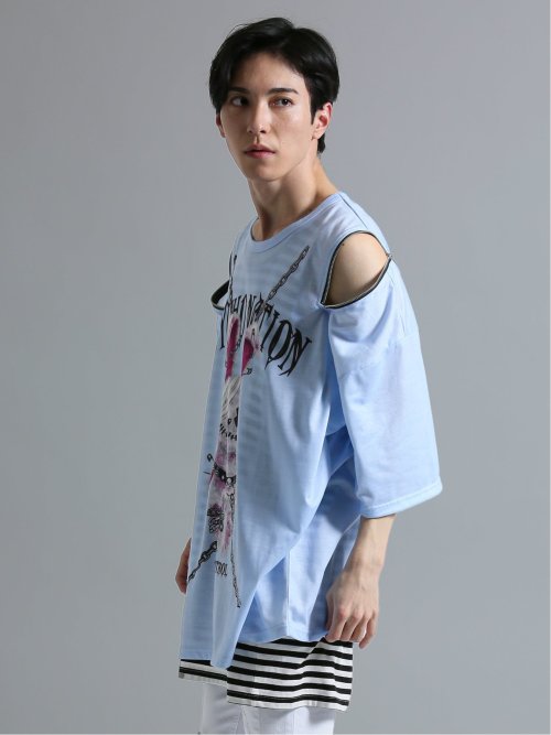 SD×PSYCHONATION 半袖BIGＴシャツ+タンク アンサンブル