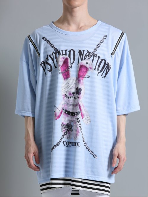 SD×PSYCHONATION 半袖BIGＴシャツ+タンク アンサンブル