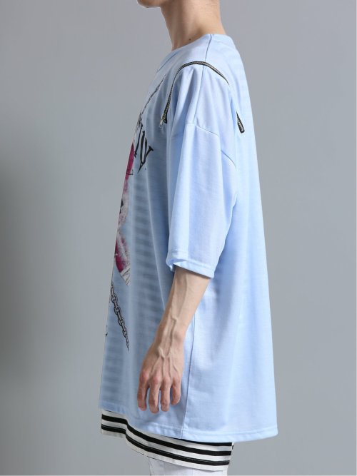 SD×PSYCHONATION 半袖BIGＴシャツ+タンク アンサンブル