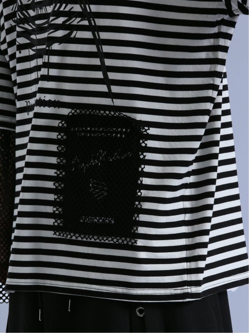 SD×PSYCHONATION フェイクレイヤード メッシュ クルー長袖BIGTシャツ