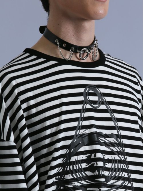 SD×PSYCHONATION フェイクレイヤード メッシュ クルー長袖BIGTシャツ