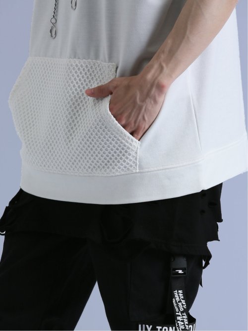 SD×PSYCHONATION 半袖BIGプルパーカー+タンク アンサンブル