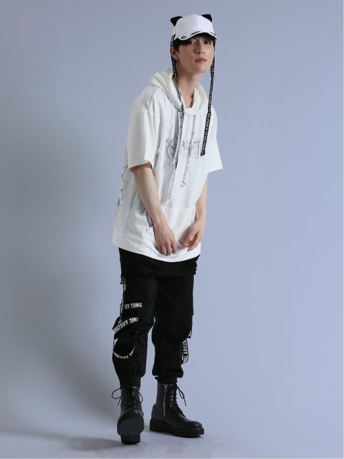 SD×PSYCHONATION 半袖BIGプルパーカー+タンク アンサンブル