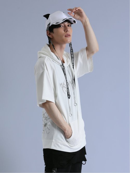 SD×PSYCHONATION 半袖BIGプルパーカー+タンク アンサンブル