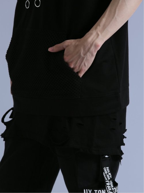 SD×PSYCHONATION 半袖BIGプルパーカー+タンク アンサンブル