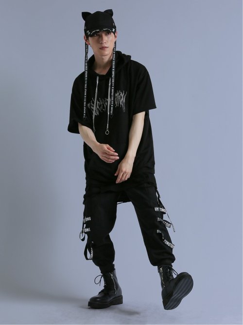 SD×PSYCHONATION 半袖BIGプルパーカー+タンク アンサンブル