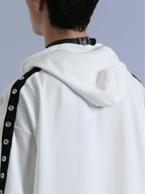 SD×PSYCHONATION ハトメアイコン 半袖BIGプルパーカー