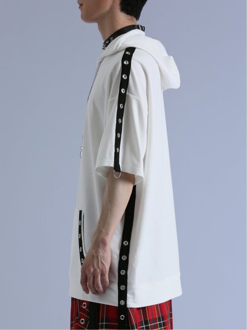 SD×PSYCHONATION ハトメアイコン 半袖BIGプルパーカー