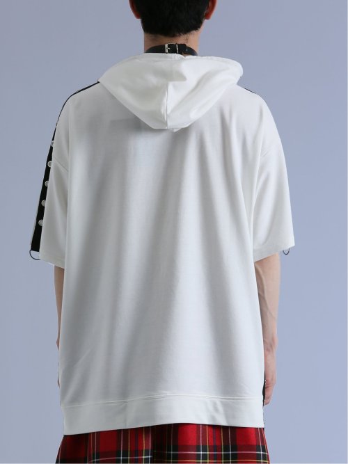 SD×PSYCHONATION ハトメアイコン 半袖BIGプルパーカー