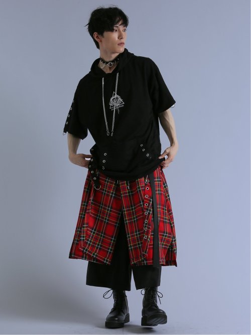 SD×PSYCHONATION ハトメアイコン 半袖BIGプルパーカー