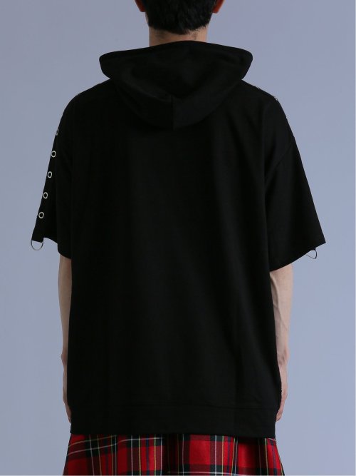 SD×PSYCHONATION ハトメアイコン 半袖BIGプルパーカー