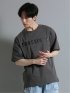 チャーム付き クルーネック半袖ルーズTシャツ