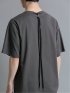チャーム付き クルーネック半袖ルーズTシャツ