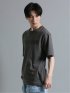 チャーム付き クルーネック半袖ルーズTシャツ