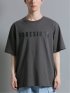 チャーム付き クルーネック半袖ルーズTシャツ