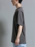 チャーム付き クルーネック半袖ルーズTシャツ