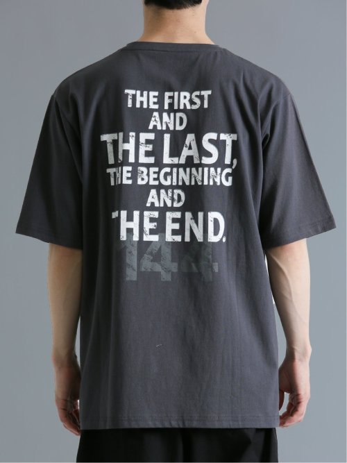 バンド クルーネック半袖ルーズTシャツ