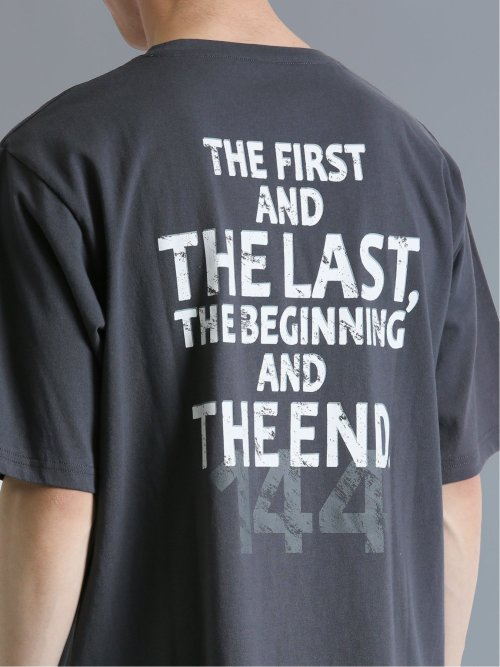 バンド クルーネック半袖ルーズTシャツ