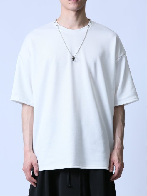 ネックレス付き クルーネック半袖Tシャツ