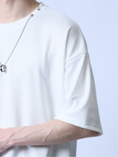 ネックレス付き クルーネック半袖Tシャツ