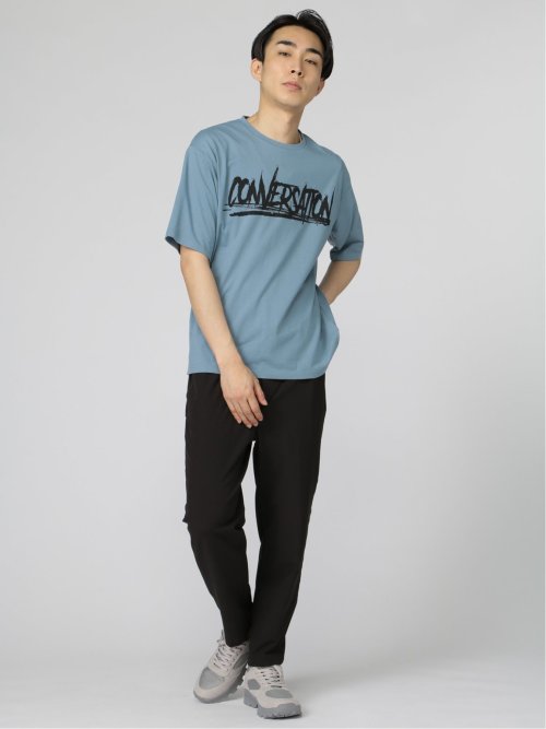 英字ロゴ クルーネック ルーズ半袖Tシャツ