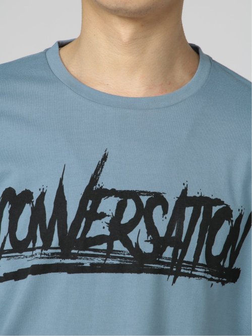 英字ロゴ クルーネック ルーズ半袖Tシャツ