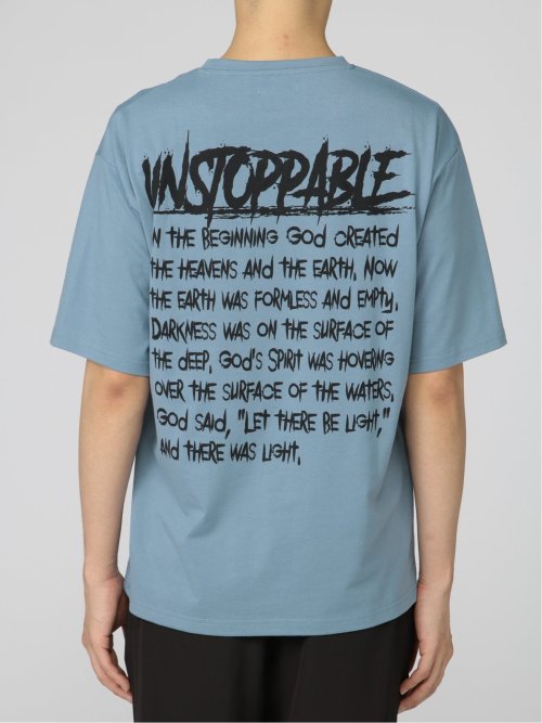 英字ロゴ クルーネック ルーズ半袖Tシャツ