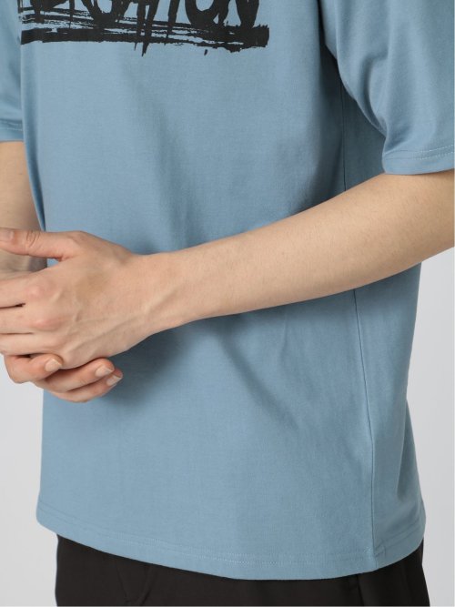 英字ロゴ クルーネック ルーズ半袖Tシャツ