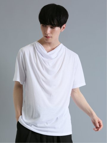 ドレープネック 半袖Tシャツ