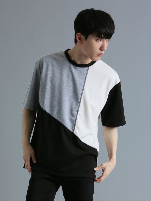 配色切替 クルーネック半袖Tシャツ