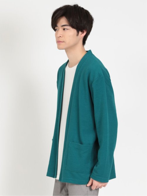 鹿の子カーディガン&長袖Tシャツ アンサンブル