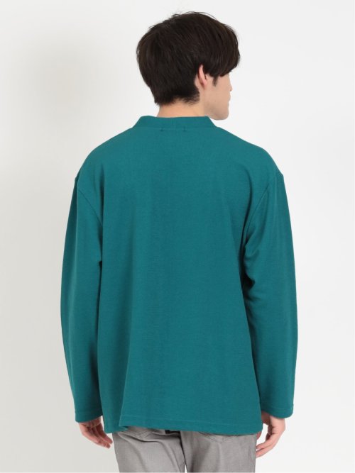 鹿の子カーディガン&長袖Tシャツ アンサンブル