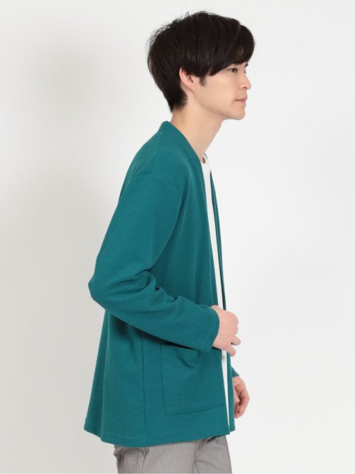 鹿の子カーディガン&長袖Tシャツ アンサンブル