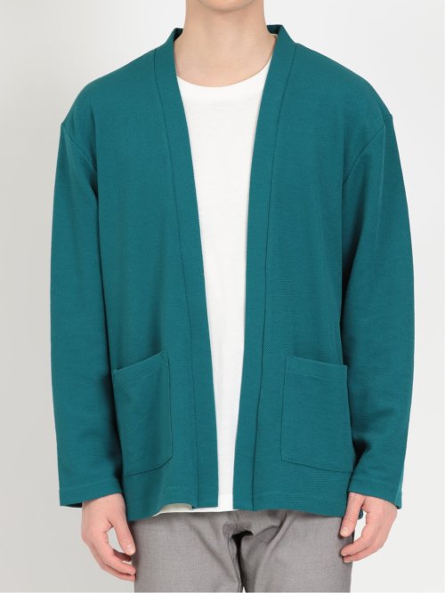 鹿の子カーディガン&長袖Tシャツ アンサンブル