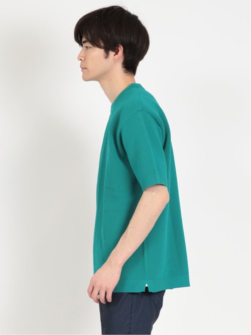 クルーネック半袖ニット&Tシャツ アンサンブル