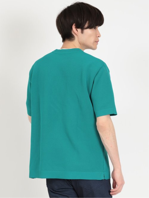 クルーネック半袖ニット&Tシャツ アンサンブル