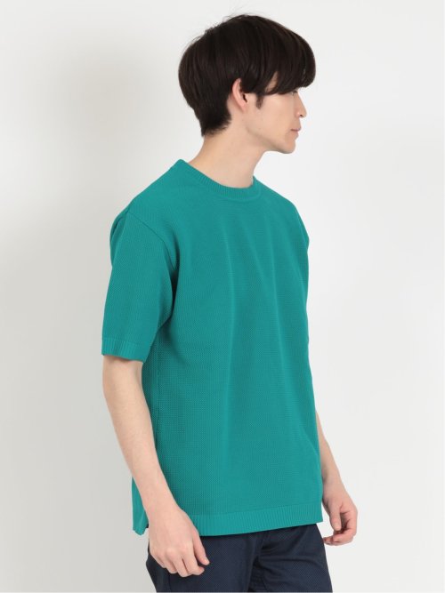 クルーネック半袖ニット&Tシャツ アンサンブル