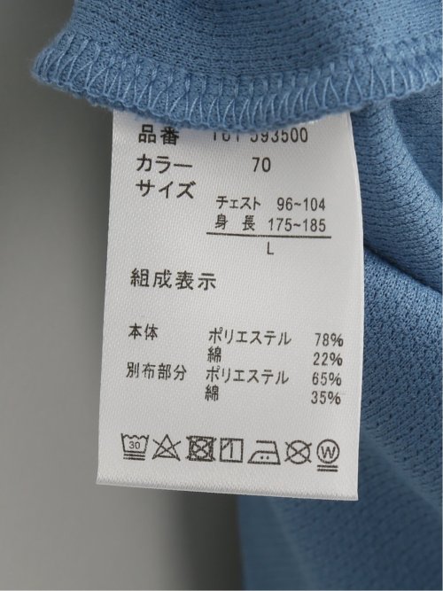 鹿の子 フェイクキーネック半袖Tシャツ