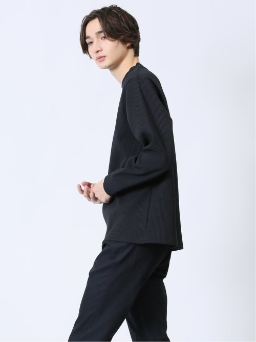 テックワッフル クルーネック長袖Tシャツ
