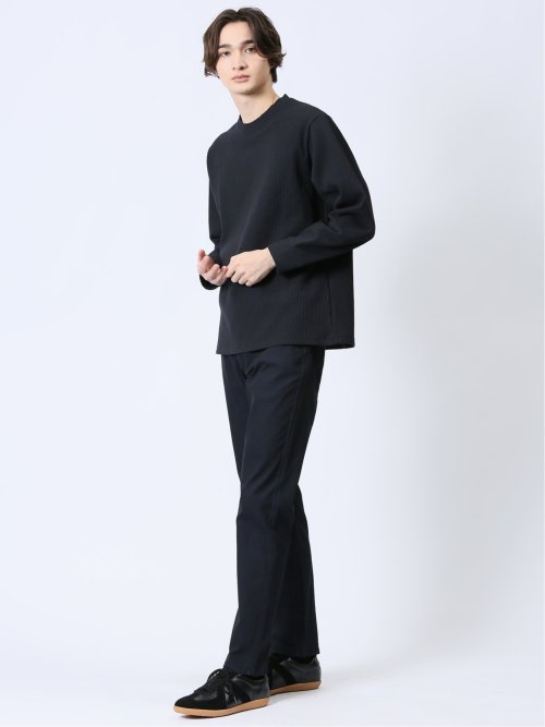 テックワッフル クルーネック長袖Tシャツ