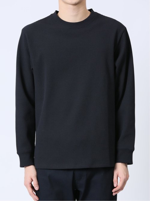 テックワッフル クルーネック長袖Tシャツ