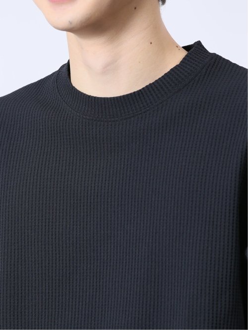 テックワッフル クルーネック長袖Tシャツ