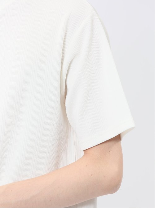 ストライプジャガード クルーネック半袖Tシャツ