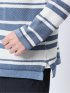 透かし編みクルーニット&長袖Tシャツ アンサンブル