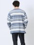 透かし編みクルーニット&長袖Tシャツ アンサンブル