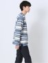 透かし編みクルーニット&長袖Tシャツ アンサンブル