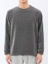 ストレッチ モールジャガード クルーネック長袖Tシャツ