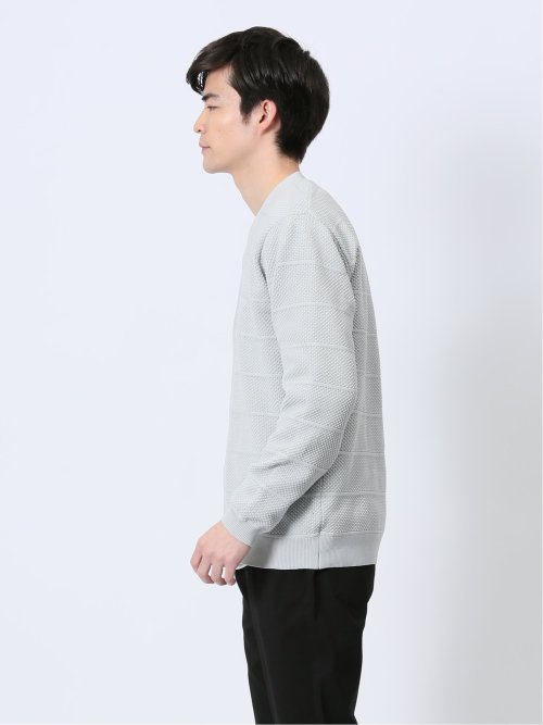 Vネックカーディガン&長袖Tシャツ アンサンブル